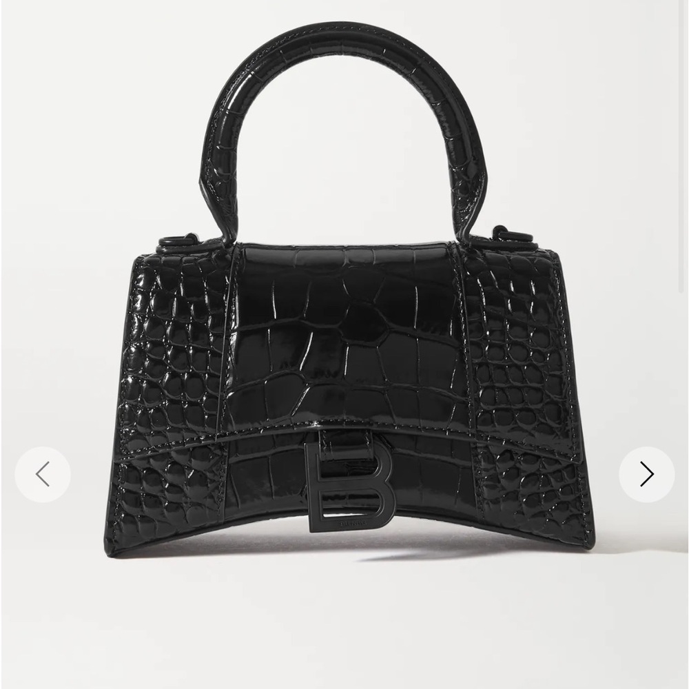 BALENCIAGA
Hourglass XS croc-effect leather tote